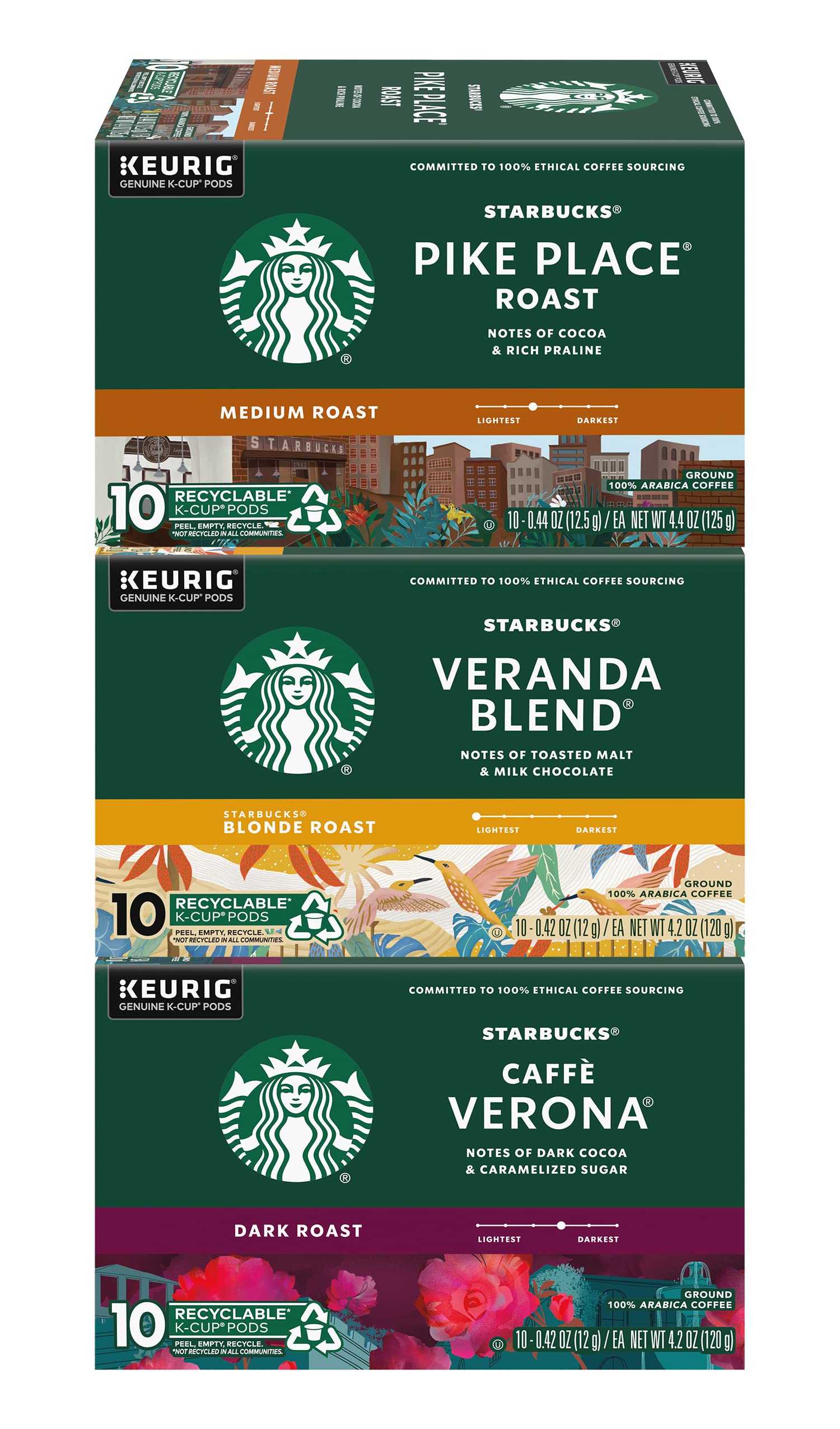 Buy StarbucksCoffee KCups for Keurig Brewer 30 Piece Variety Pack