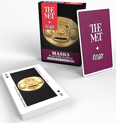 LINGO The MET Masks Playing Cards - Educational Flashcards with Key Trivia - Travel Card Games - Art Themed Deck of Cards