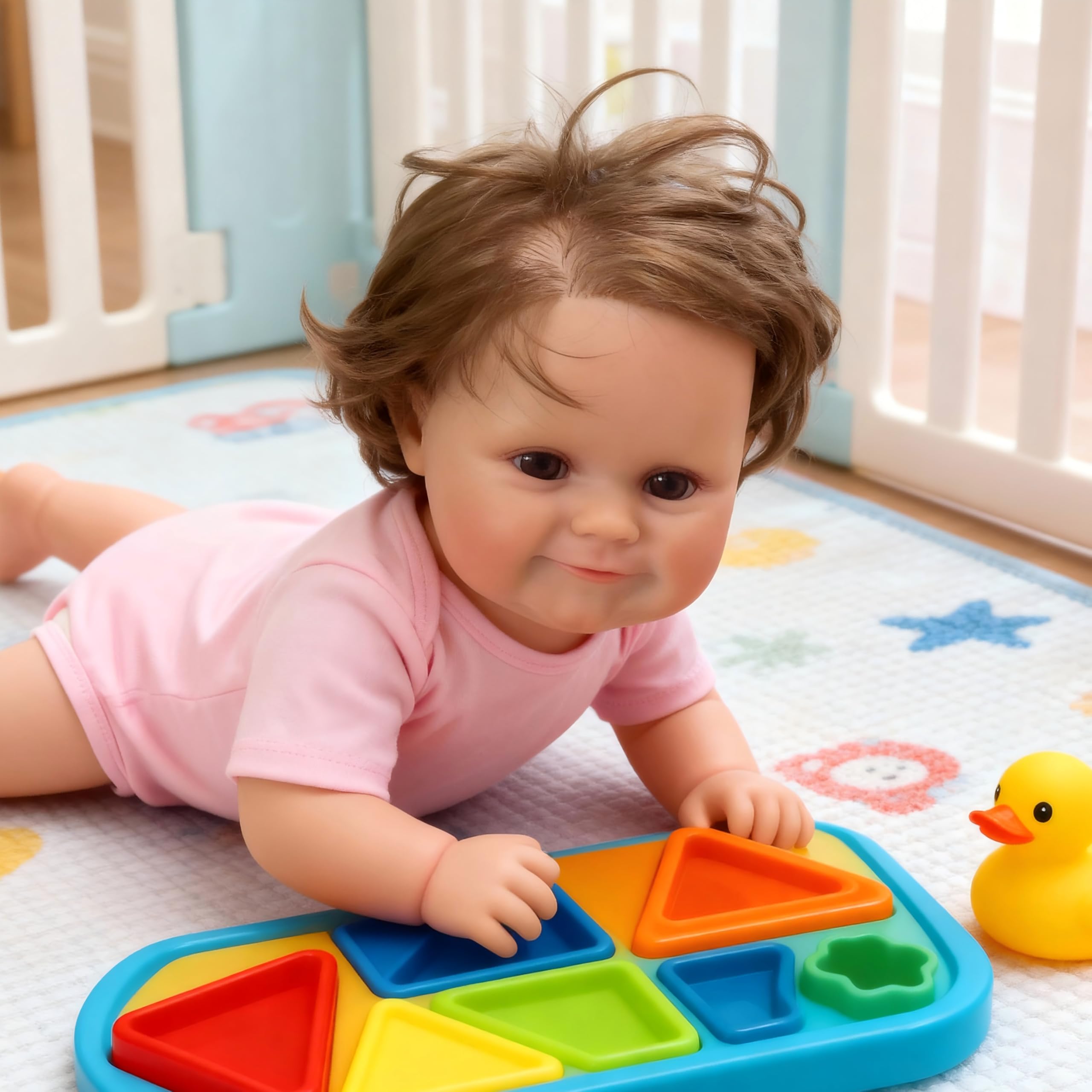 JUYOUYI Reborn Baby Dolls, 18 Inch Lifelike Reborn Girl Doll Vinyl Full Body - Image 2