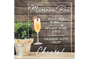 Yippee Daisy Mimosa Bar Sign - 8 x 10 Clear Acyrlic Sign...