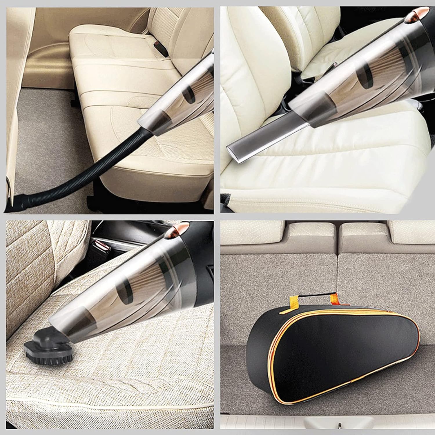 Hand held Vacuum Portable Vacuum Cleaner Car Handheld Vacuum Cleaner for Car Vacuum Cleaner Auto Vaccum Cleaners Wet Dry (Color : Black)