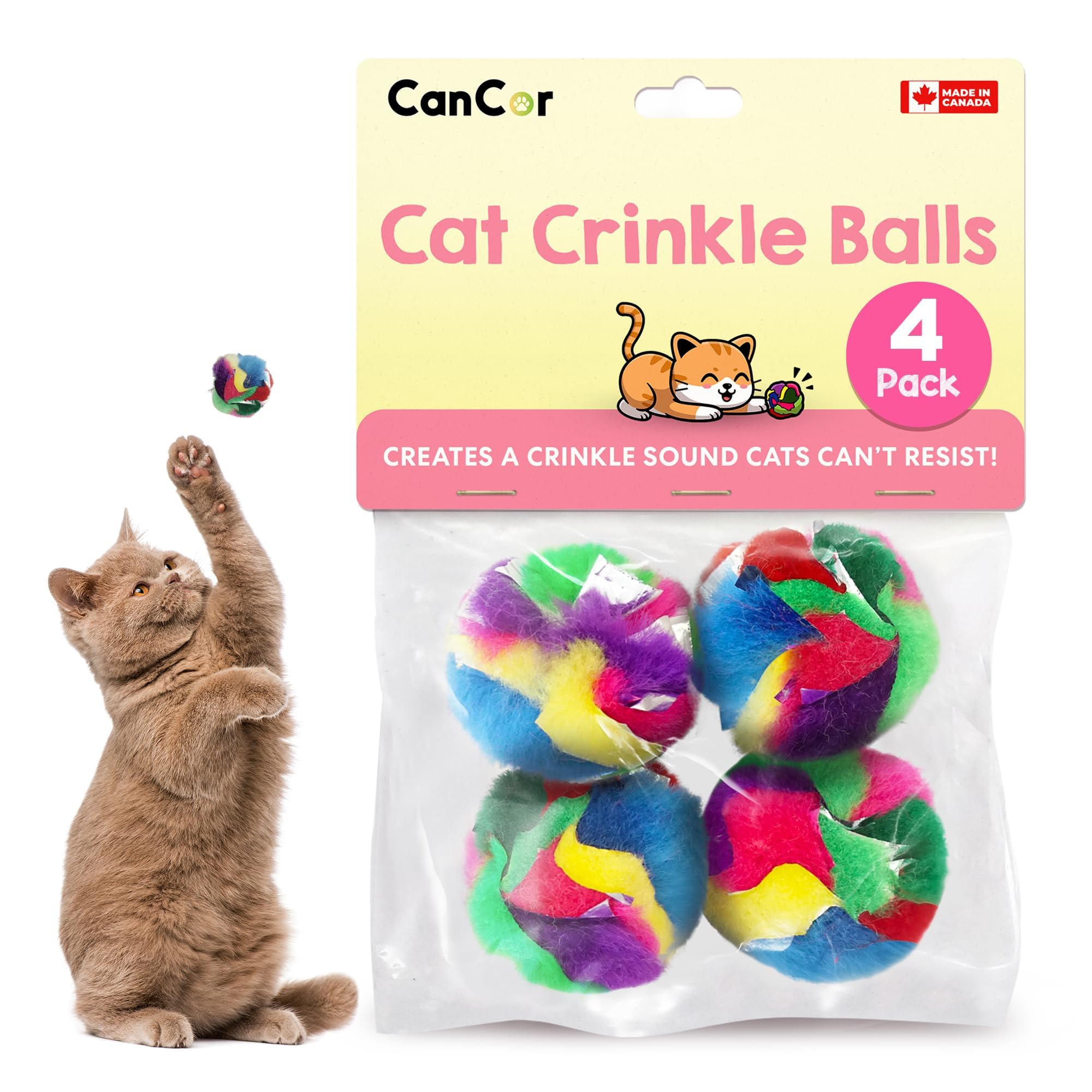 Mini Crinkle Ball Katzenspielzeug