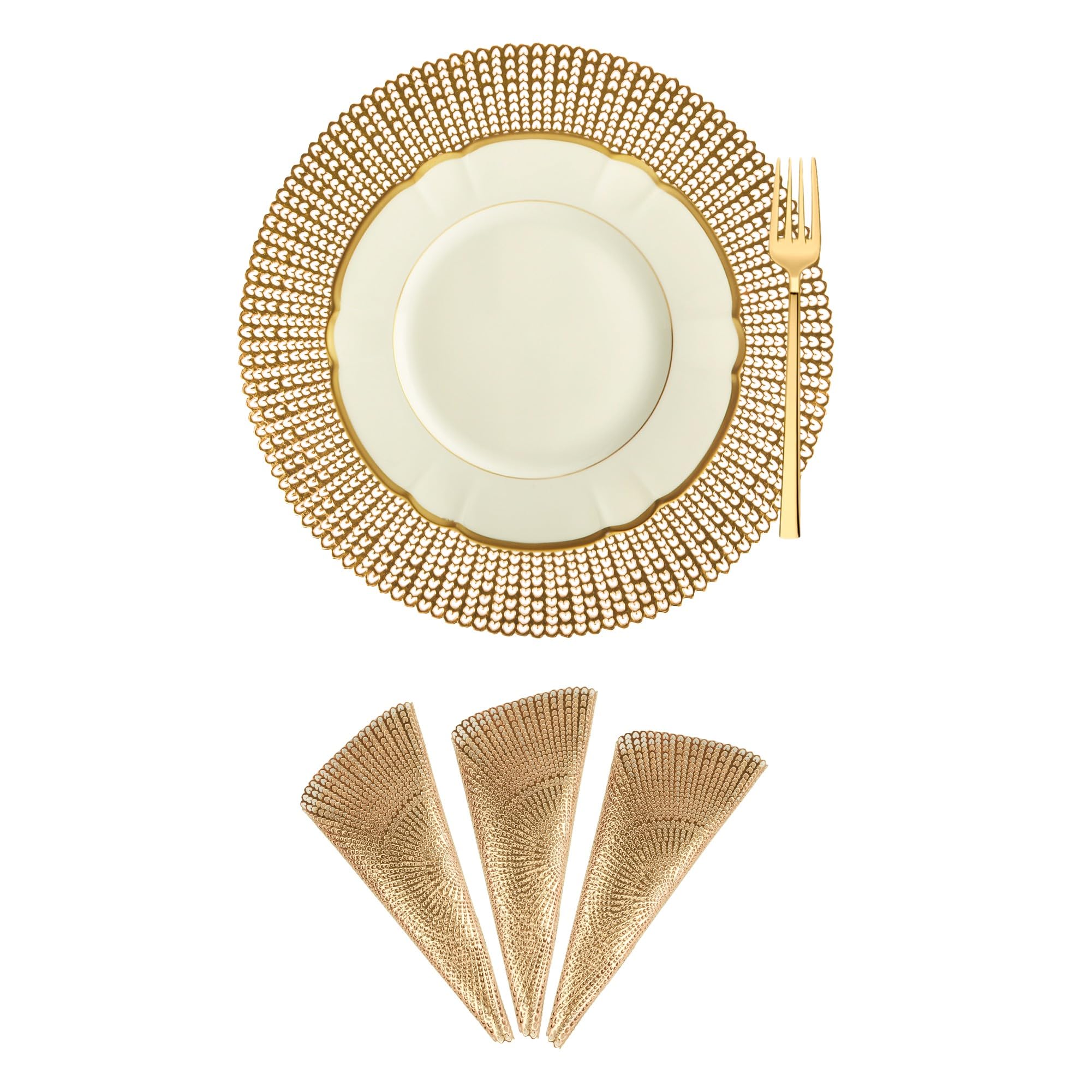 Kuber Industries Set of 4 Table Mats | Tableware D?cor | Heat-Resistant | Placemats for Cakes & Desserts | Leather Kitchen Placemat | Round Placemat for Dining Table | Chain Design | Copper (B0D3F1WRDF) Amazon Price History, Amazon Price Tracker