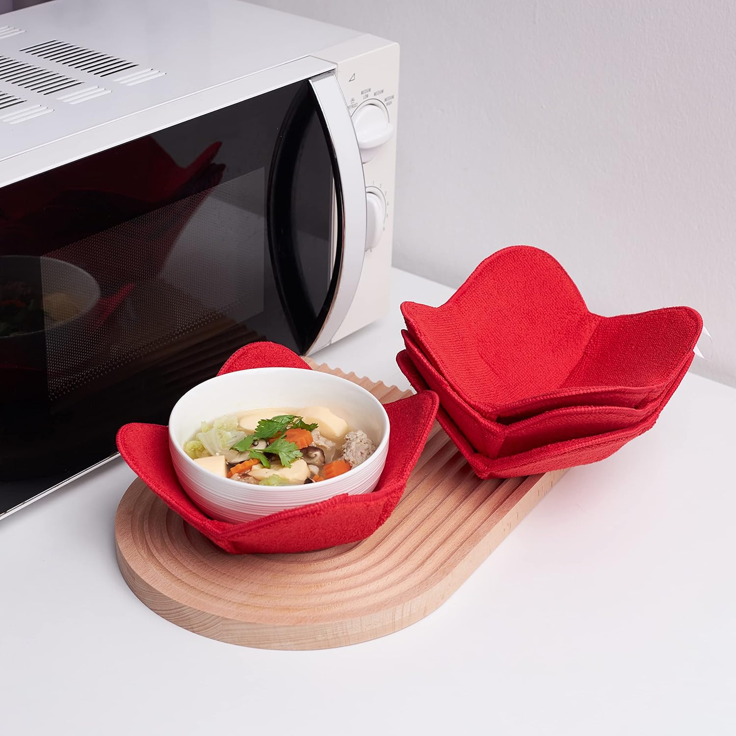 MEEBUN Collection Microwave Bowl Cozies Huggers Set of 4