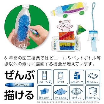 Amazon.co.jp: ぺんてる クレヨン ずこうクレヨン PTCG1-20 20色