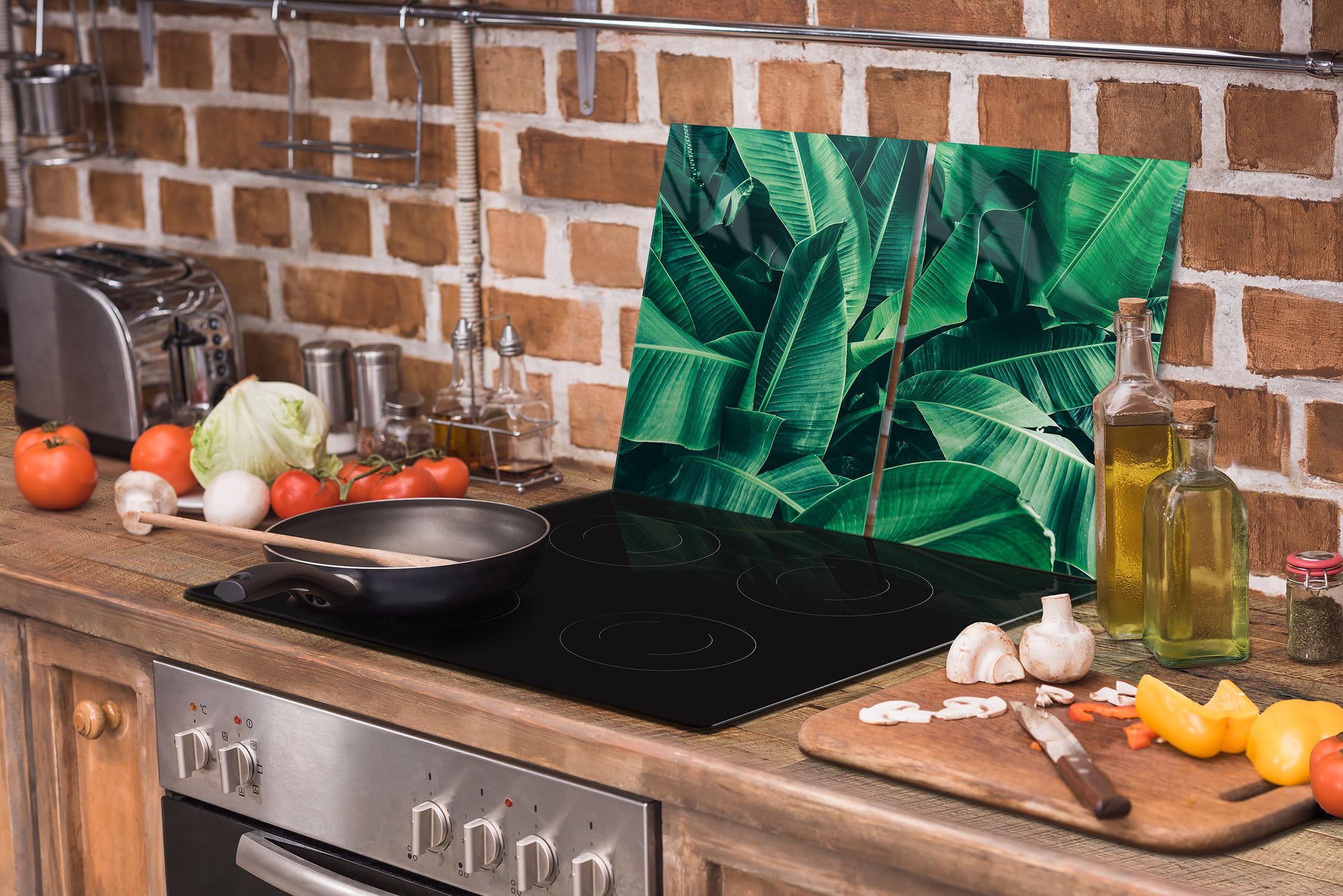 TMK ArtDeko Cache-plaque De Cuisson 75 X 52 Cm - 2 Pièce