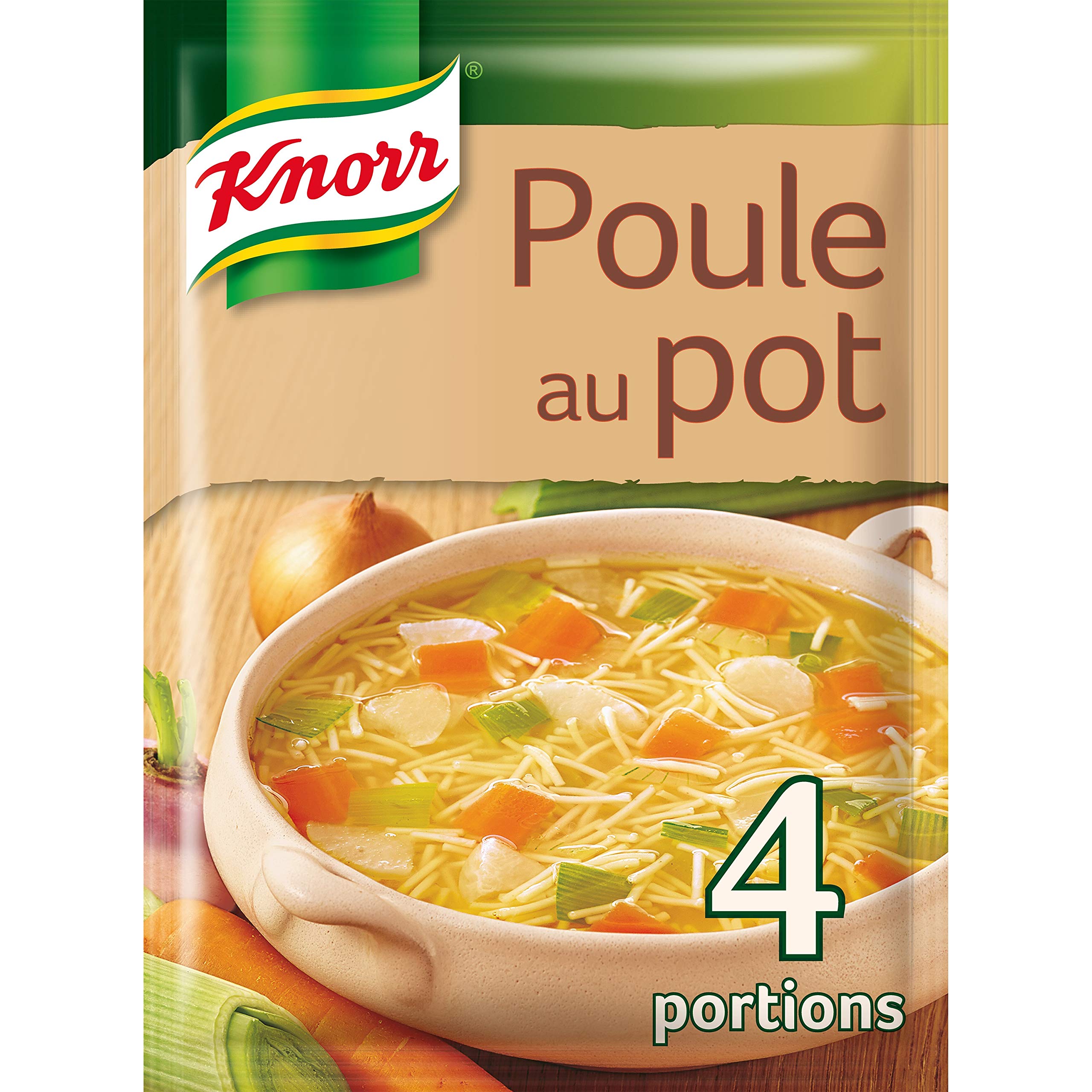 Knorr Suppe Huhn im Topf mit kleinem Gemüse, für 4 Personen, 72 g, 13 Stück