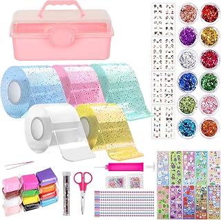 Nano Tape Bubble Kit para niños - DIY Nano Tape Bubble Set con Caja de Almacenamiento, Juguetes Squishy Bastelset, Super Elastic Nano Klebebänder para el alivio del estrés y diversión, Fidget Toys and