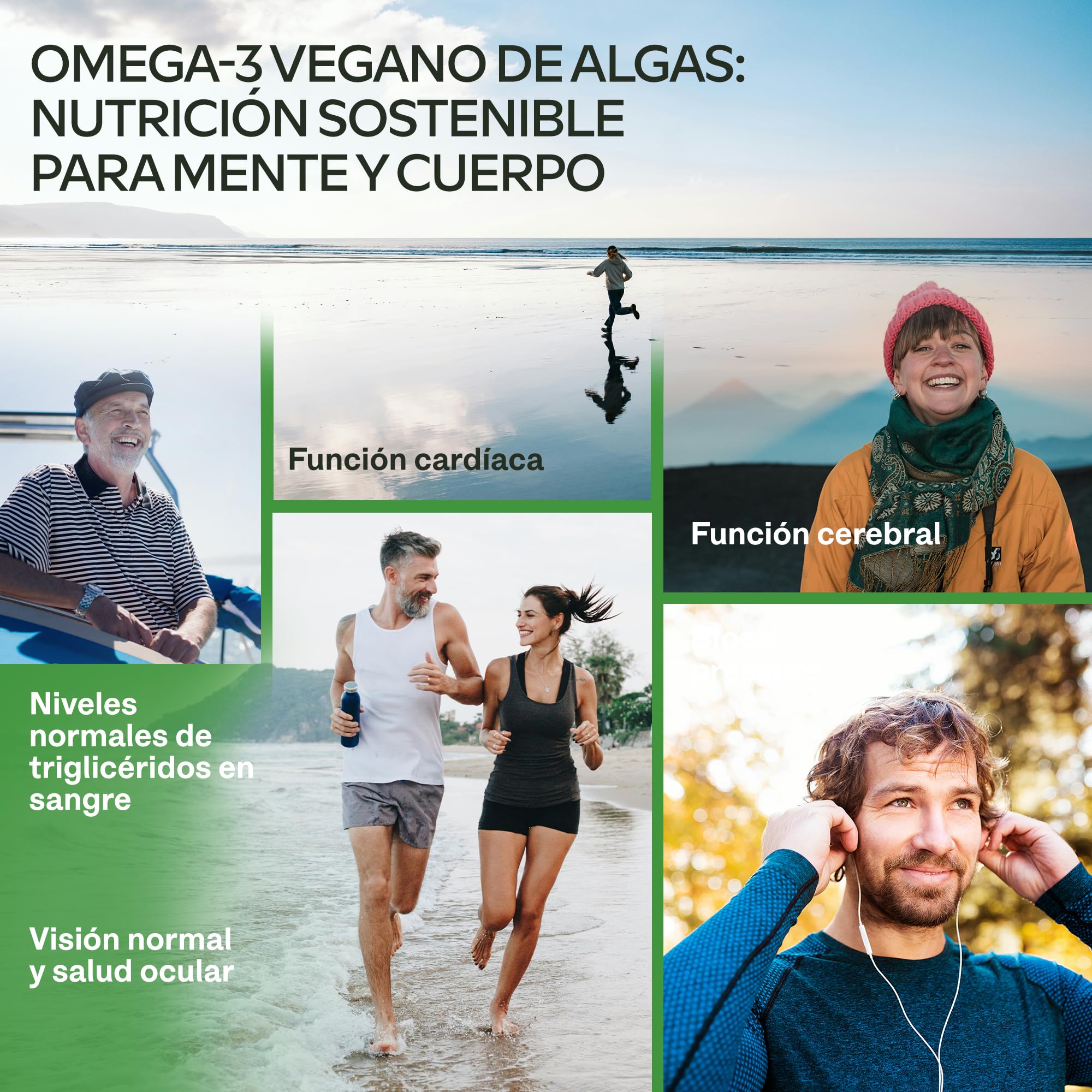Omega 3 Vegano Aavalabs [ 1500 mg ] - de Aceite de Algas de Origen Vegetal Sostenible 750 mg DHA + 300 mg EPA por Dosis Diaria - Pureza Nórdica - 100% Vegano - 90 Cápsulas blandas