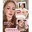 Brown Lash Clusters Kit Natural 300Pcs Wispy Lashes Cluster Eyelash Cluster Extensions Kit C Curve Individual Lashes Extensions Kit For DIY Waterproof & Long - Lasting (Light Brown10-16mm)