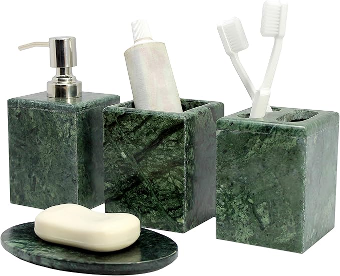 KLEO Bathroom Accessory Set made from Natural Stone Bath Accessories set of 4
