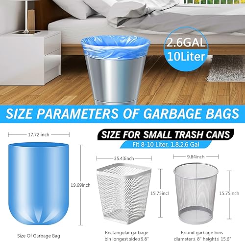 Miniatura 2 de Bolsas de basura pequeñas de 4 galones bolsas de basura para baño, bolsas de basura pequeñas sin perfume para baño, dormitorio, oficina (90 unidades)