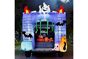 Joiedomi 6 ft Halloween Inflatable Haunted Castle: Spooky Car Decor for Halloween