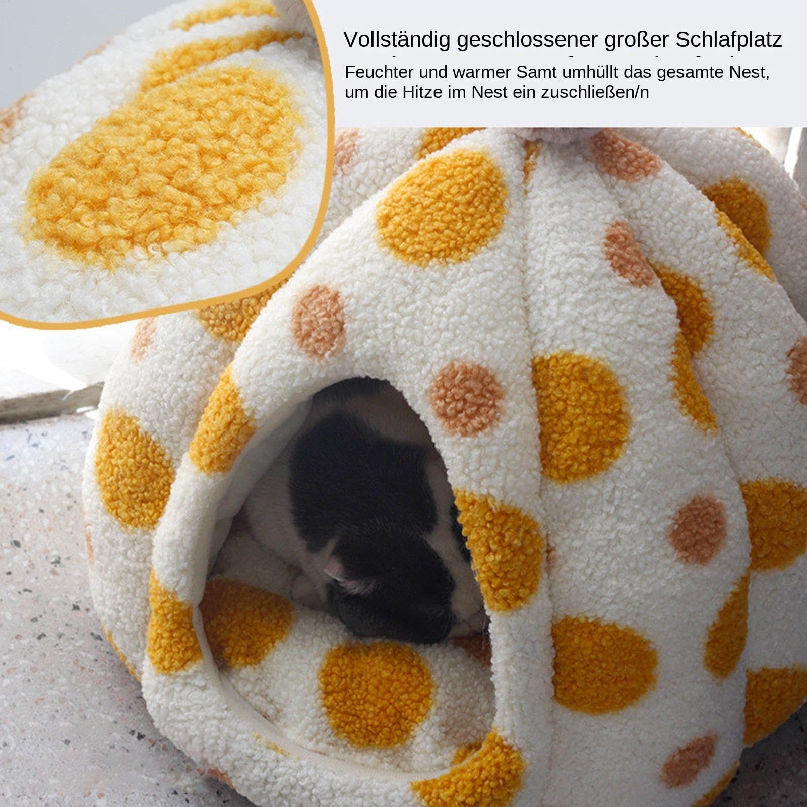 Cuccia per Gatti Forma a Cupola Impermeabile al Freddo e Riscaldata