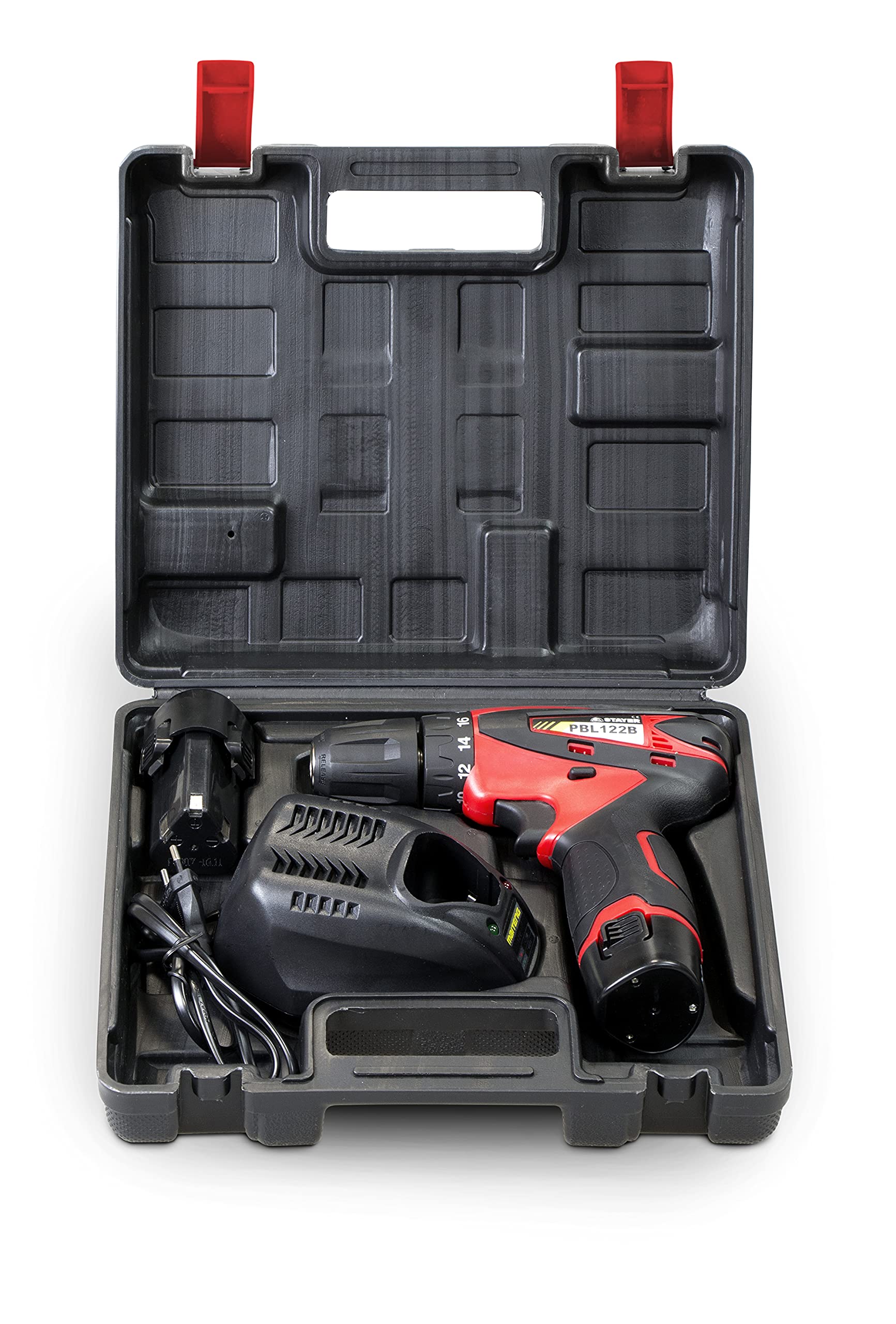 Trapano avvitatore a batteria da 12 V, reversibile ed elettronico, PBL 122 BK