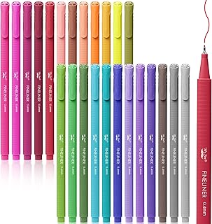 Mr. Pen- Fineliner Pens Colored, 24 Pack, Ergonomic Triangular Colorful ...