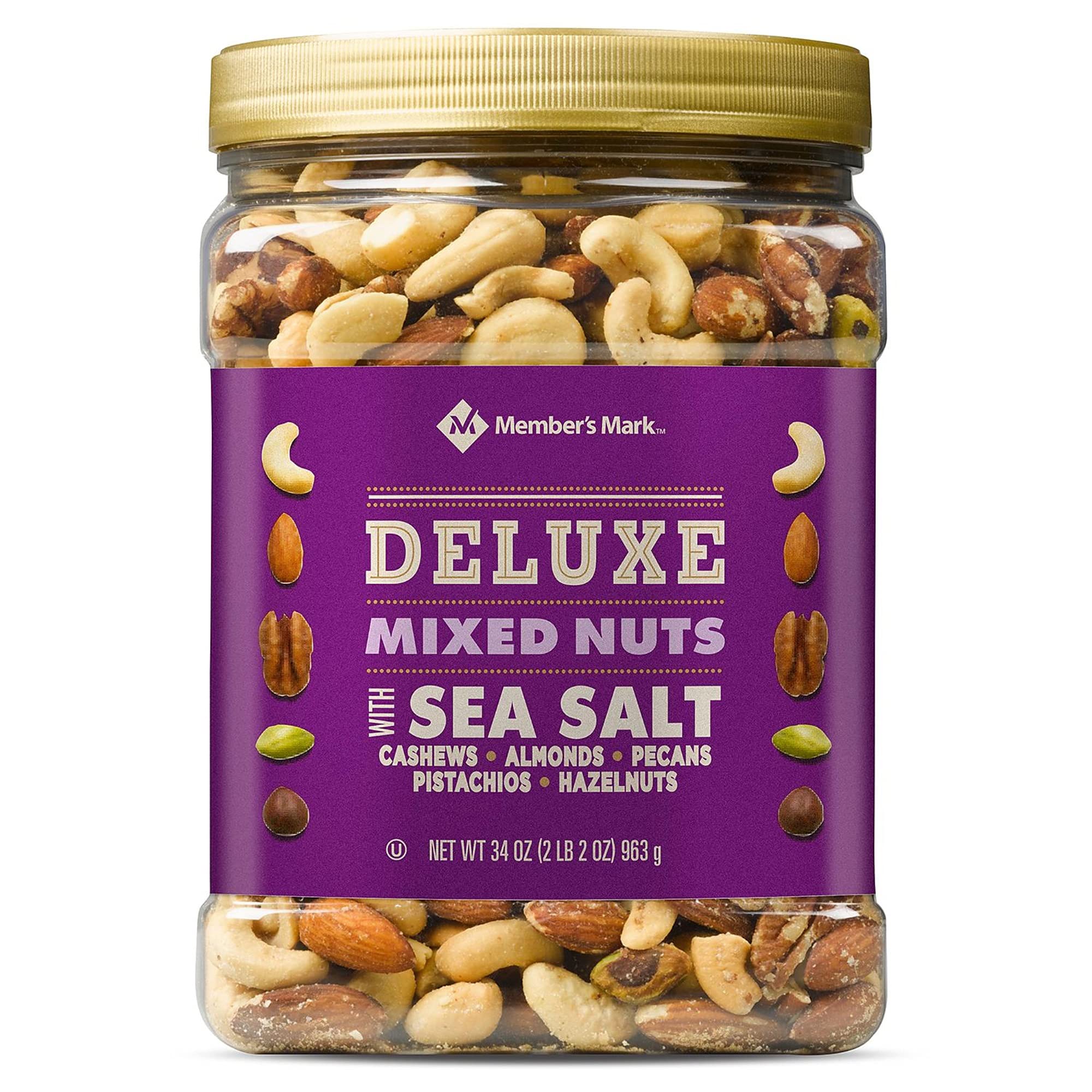 Member S Mark Deluxe Mixed Nuts With Sea Salt (34 Oz.) Wholesale, Cheap, Discount, Bulk (1 - Pack)