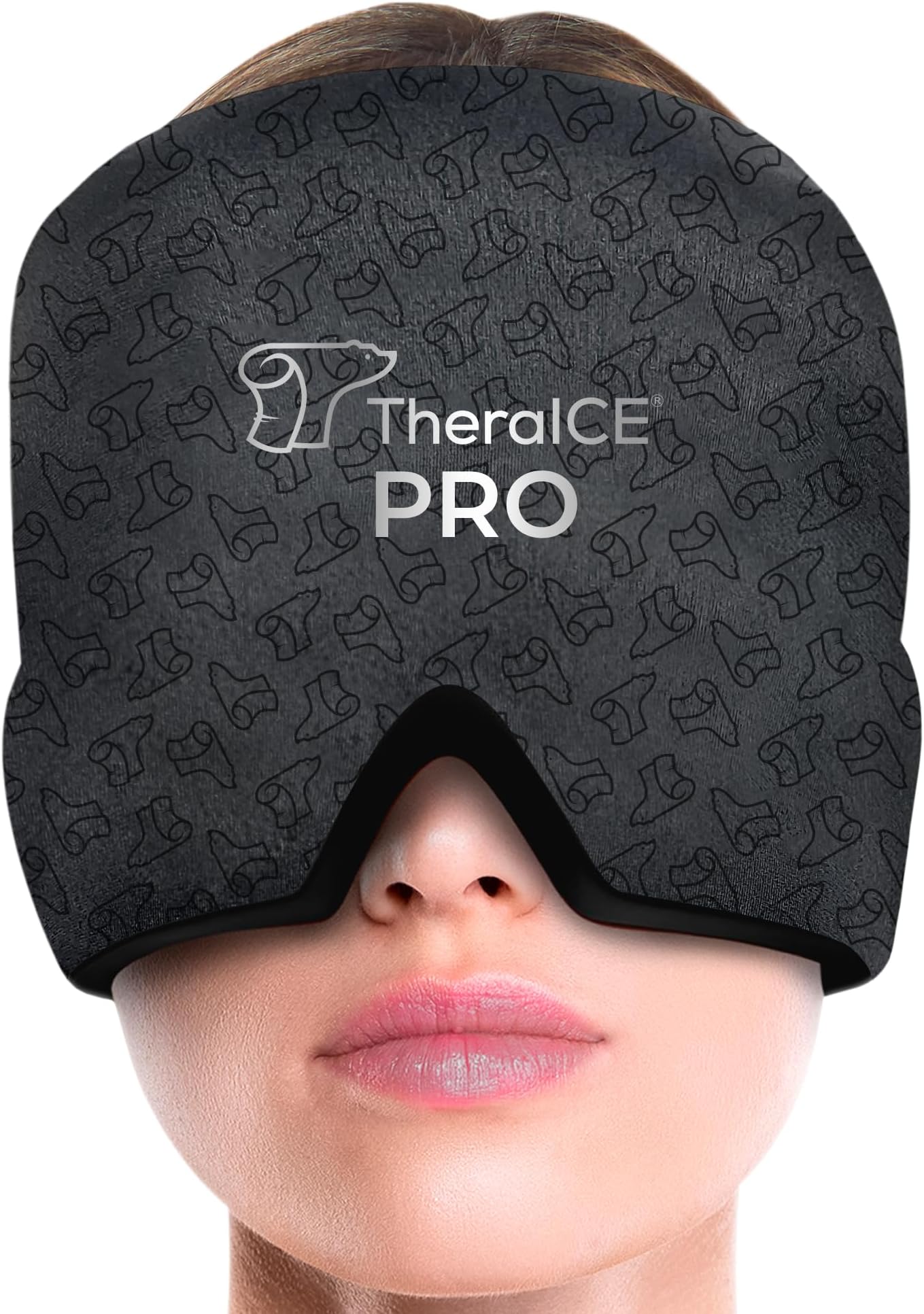 Migraine Relief Cap PRO, Headache Relief Cap, Ice Face Mask, Cold Compress Head Wrap for Tension Headache Relief, Stress & Hangover, FocusZone Technology Provides Extra Cooling & Pressure