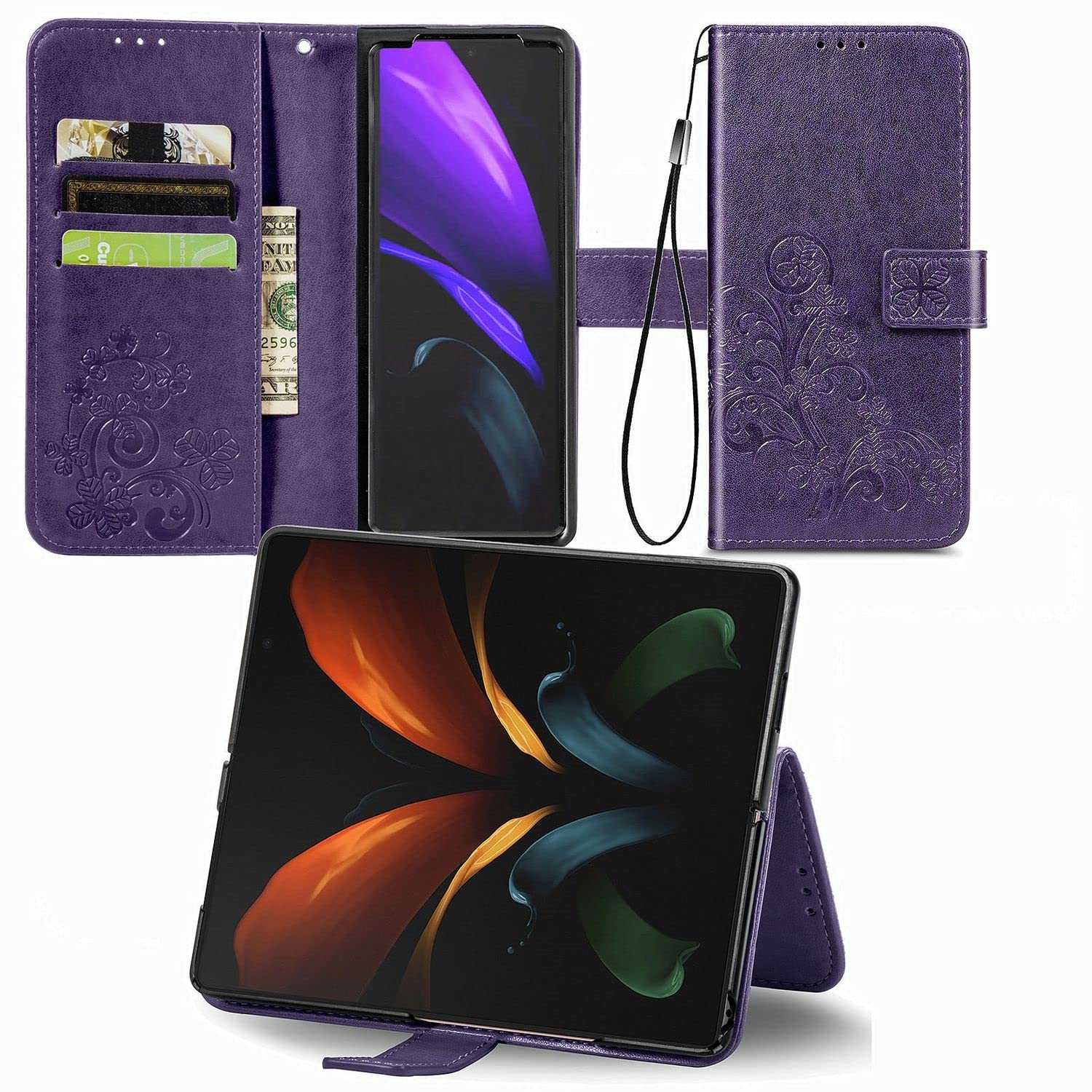 Coque antichoc Samsung Galaxy Z Fold4 5G violette utile