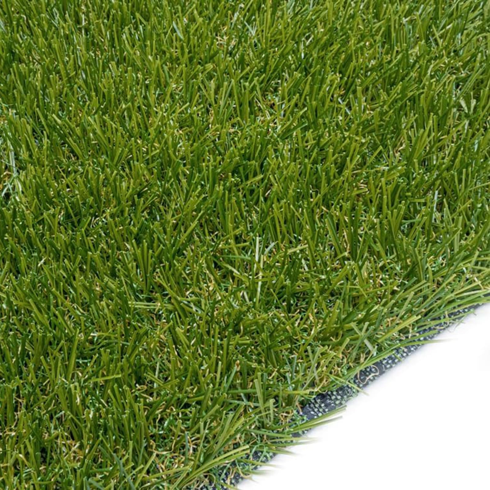 Tappeto in Erba Artificiale Spesso 25 mm - Resistente ai Raggi UV, atossico, Design drenante per Giardino, Balcone, terrazza, Uso Esterno - Varie Dimensioni (6,5x15 Piedi)