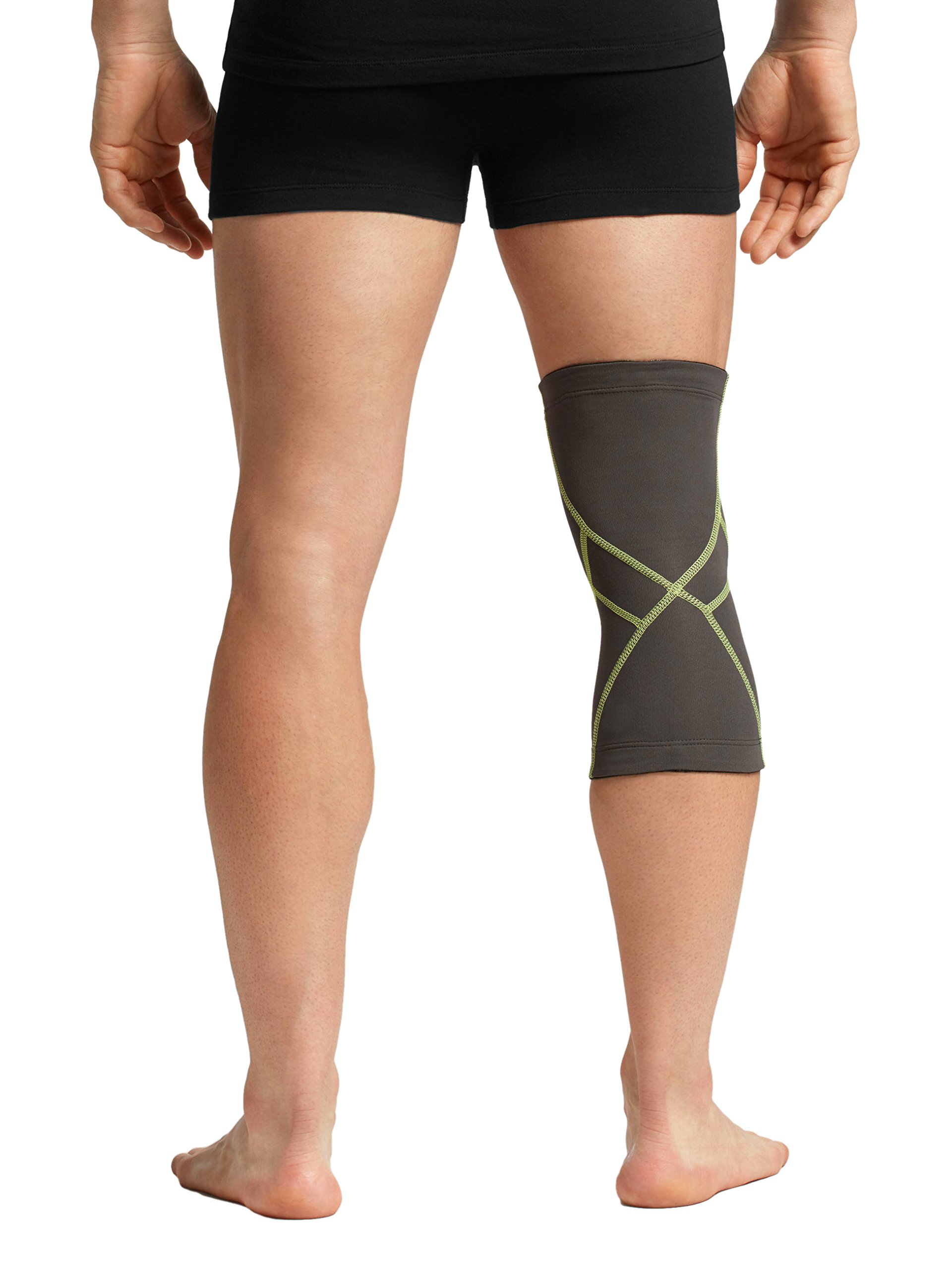 Tommie Copper Performance Knee Sleeve 2.0, Slate Gray/TC Sulphur Stich, 3X-Large