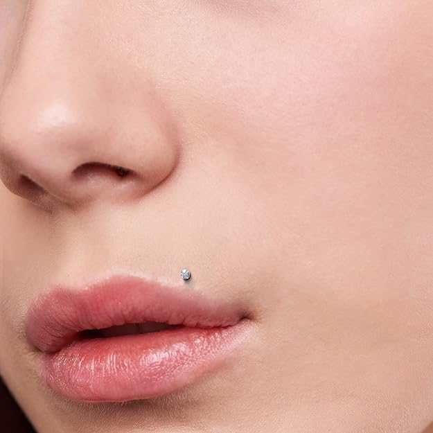 Piercing Tragus / Hélix Acero 316L Oro Rosa Sol & Strass Blanco - Foto 10