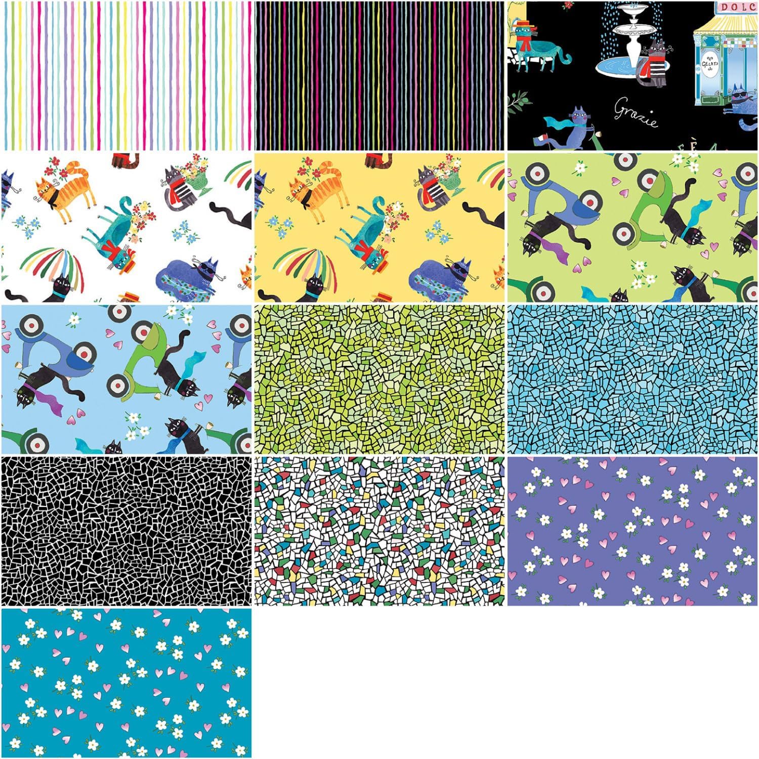 Terry Runyan Ciao Bella 13 Fat Quarters Benartex
