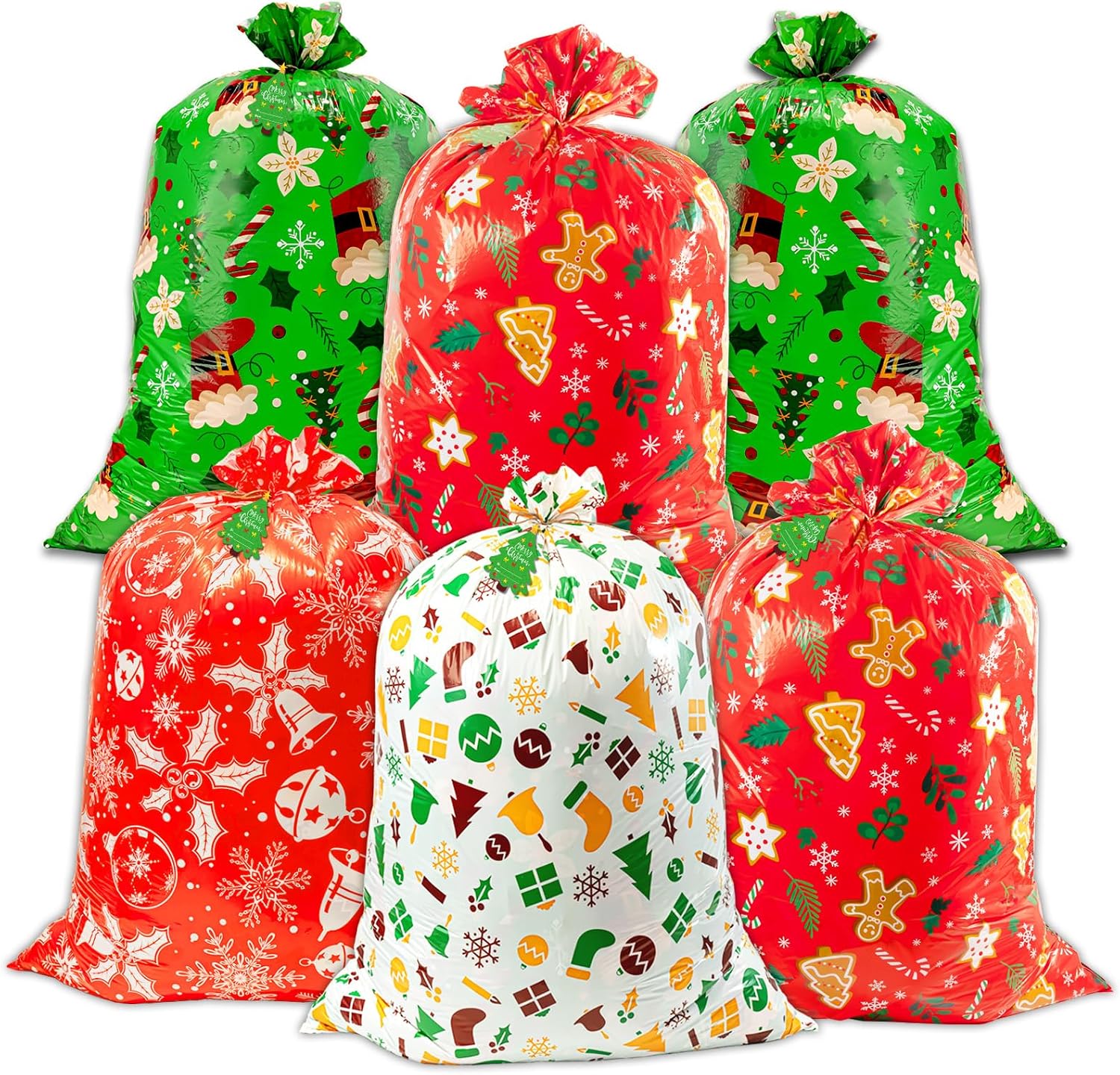 Extra Large Christmas Gift Bags, Jumbo Holiday Wrap Bags for Oversized Gift