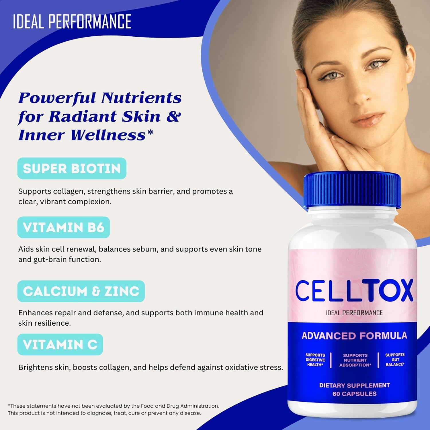 CellTox Capsules, Premium Cell Tox Gut Health Supplement Pills - Maximum Strength, All Natural Formula Supports Gut Health, Maintain Digestive Health & Comfort, CellTox Health Reviews (60 Capsules)