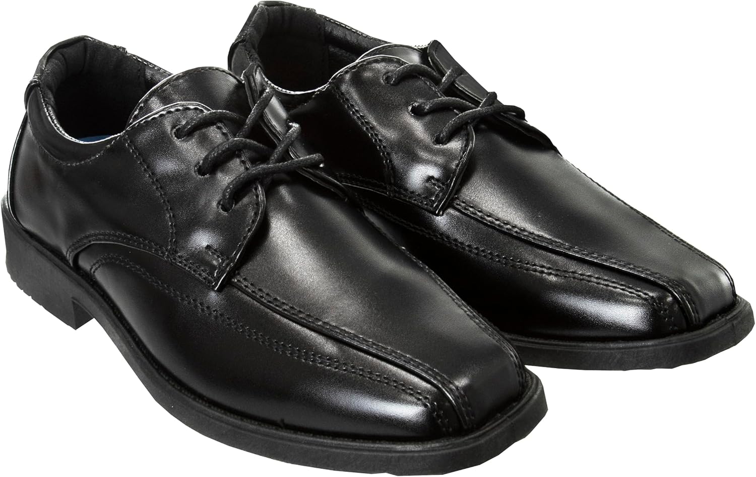 French Toast Boys Dress Shoes - Classic Lace-Up Oxford Casual Dress Formal Shoes - Black (Size 7 Toddler - Size 6 Big Kid) - Image 2