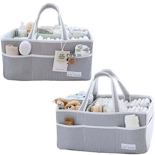 Lily Miles Paquete organizador de pañales: regalos para bebés, artículos esenciales para recién nacidos y organización de guardería, perfecto para