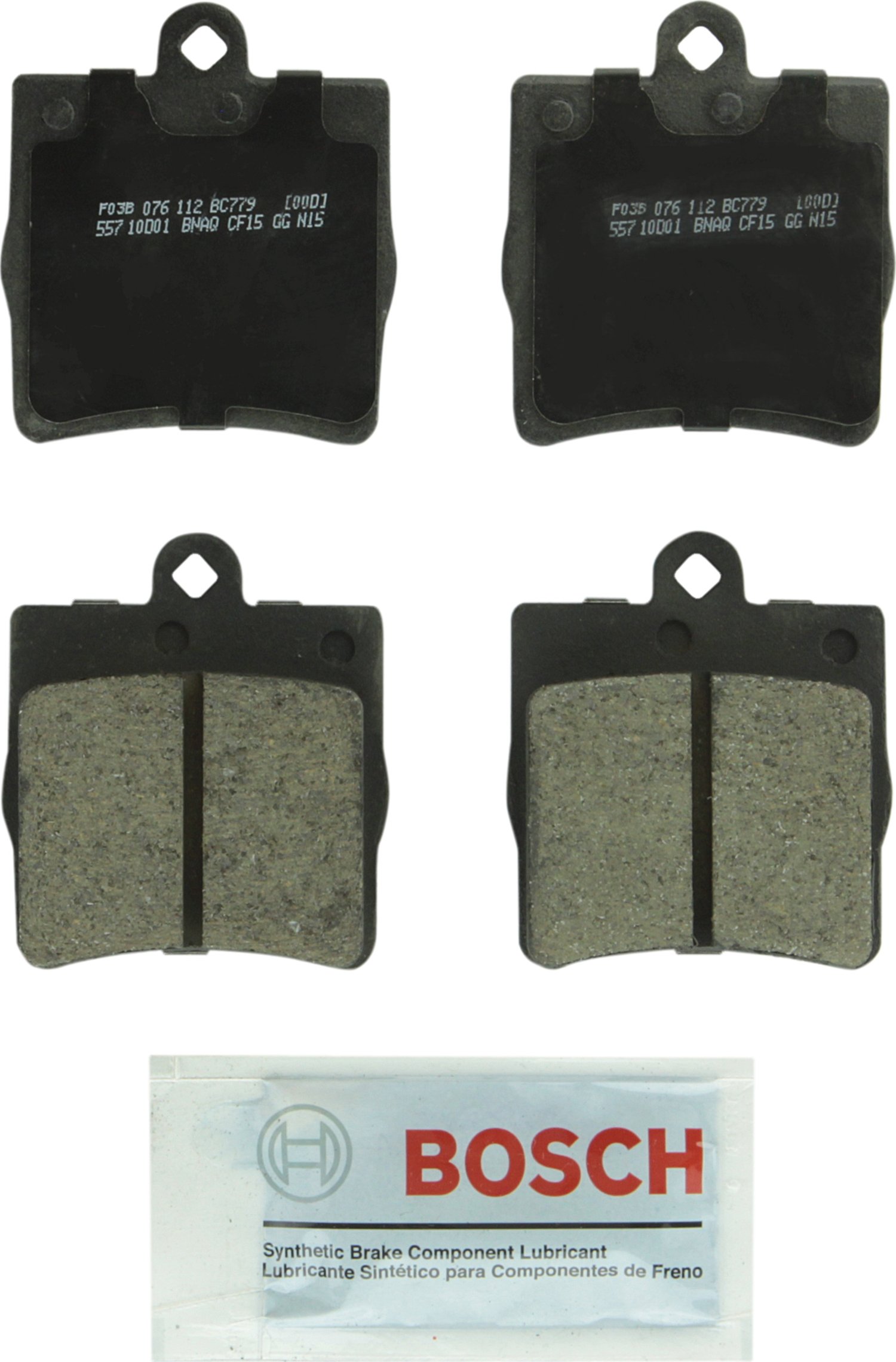 Bosch Automotive BP1078 QuietCast Premium Semi-Metallic Disc Brake Pad Set For: Subaru Forester, Legacy, Outback, B9 Tribeca, Tribeca, WRX, Front — view 196
