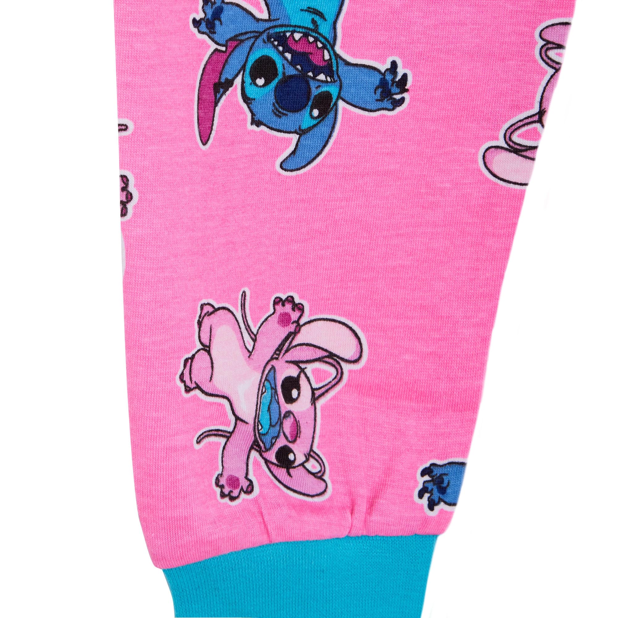 Disney Pyjama Lilo & Stitch pour Fille - Ensemble Pyjama Complet avec t-Shirt à Manches Longues + Pantalon de détente