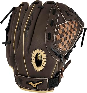 Mizuno Prospect PowerClose Youth Baseball Glove - Durable Pigskin Leather, ButterSoft Liner, Easy-Catch Tech for Kids 11-11.5"