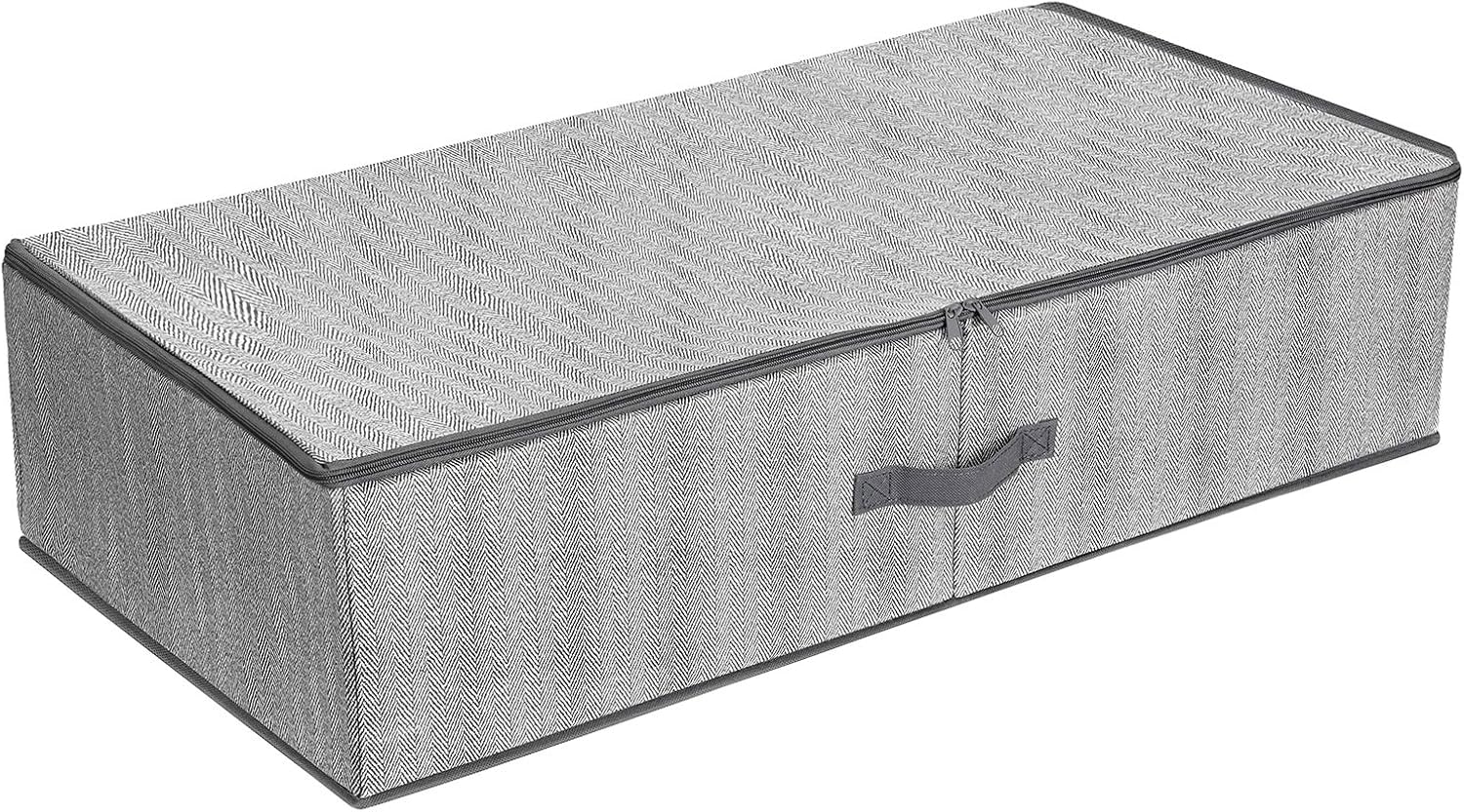 SONGMICS Underbed Storage Bag, Storage Boxes Under Bed with Adjustable