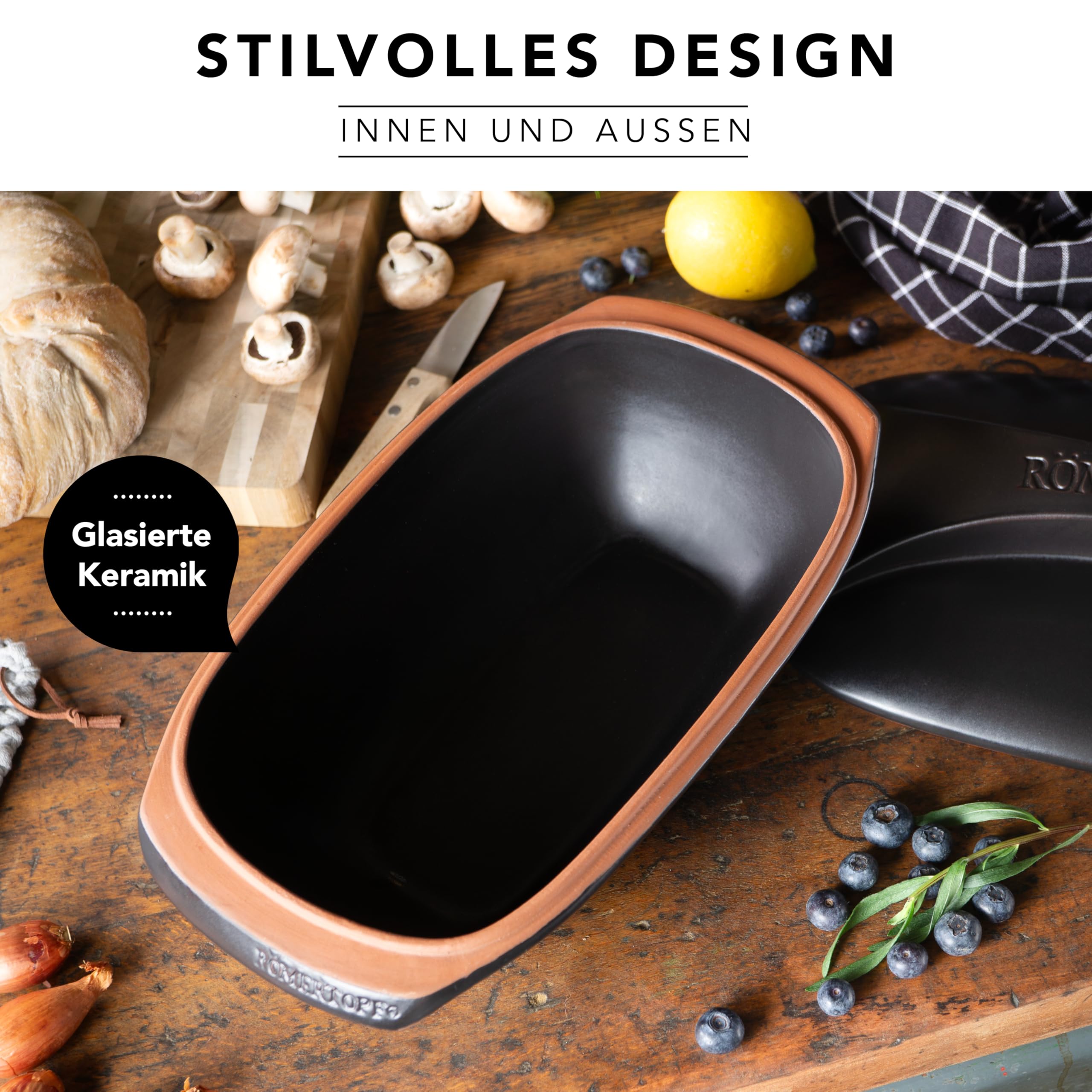Römertopf Bräter CULINARIO für 4 Personen - 3 Liter Römertopf Bräter CULINARIO für 4 Personen - 3 Liter