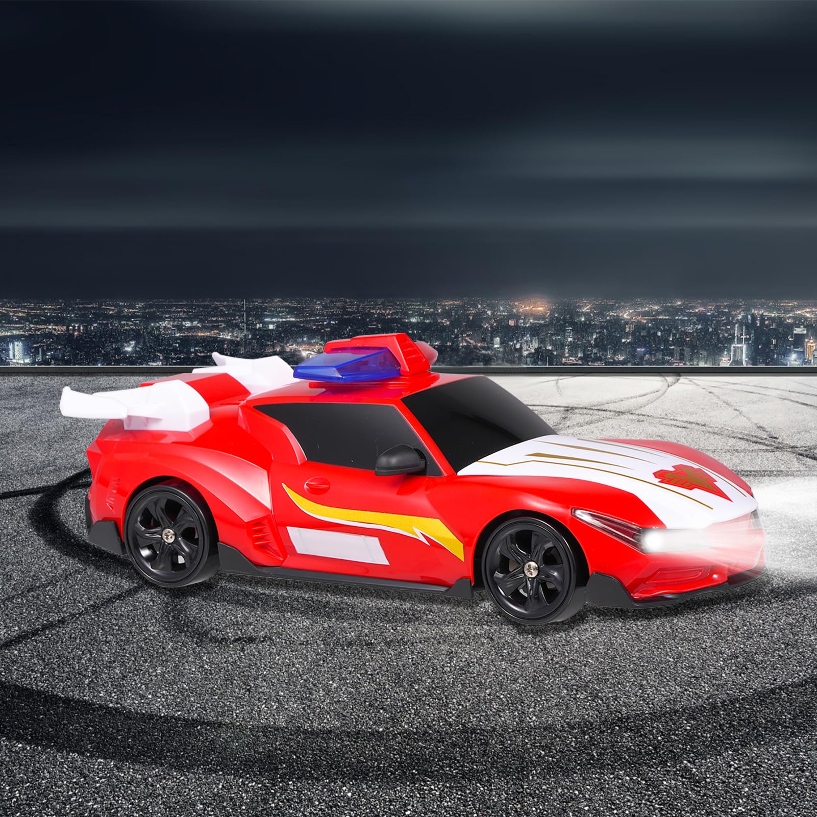 Dodoore 1/24 RC Drift Car Police Cars, 2.4GHz 4WD High Speed Racing Car with Cool Lights and Extra Tires - Image 3
