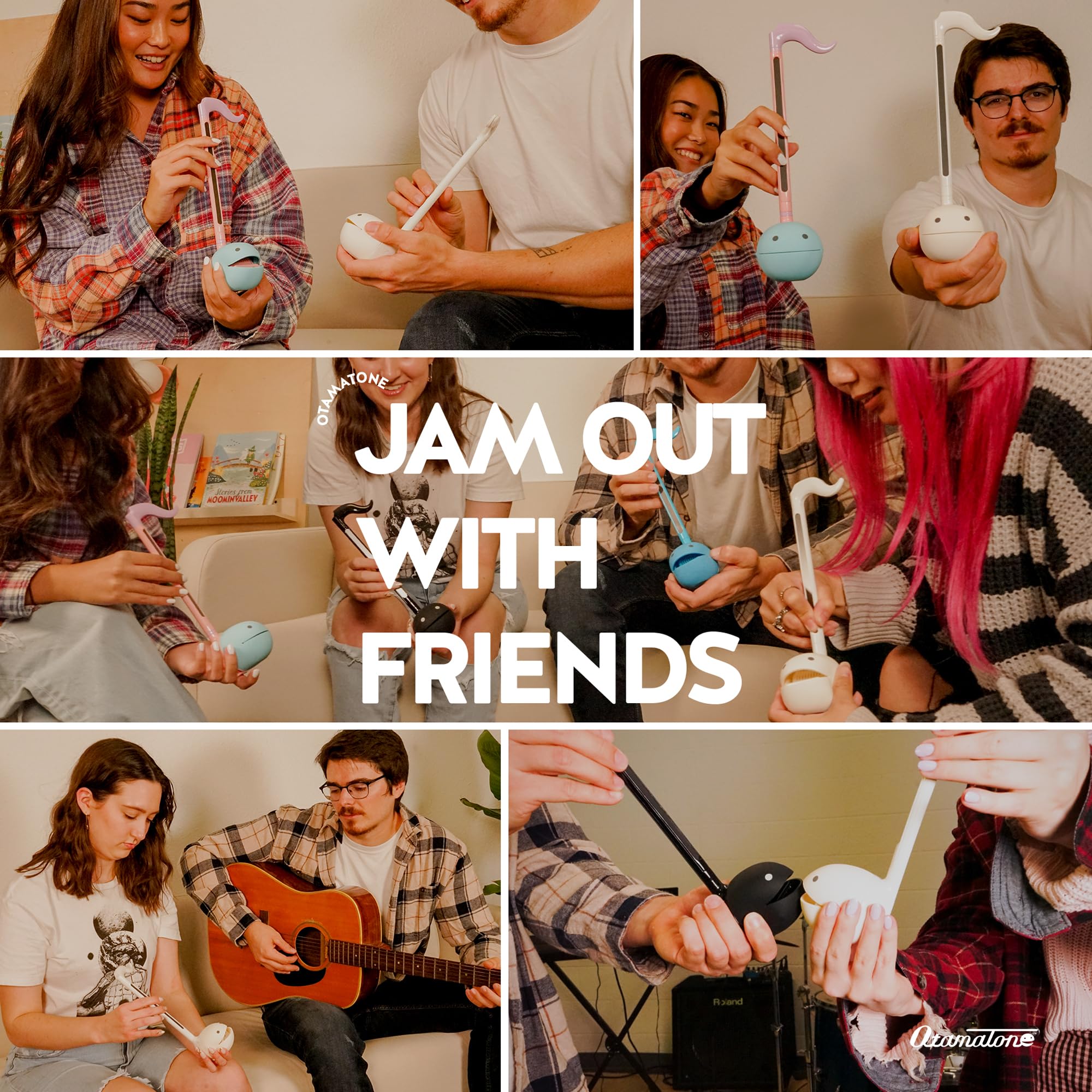 Otamatone Japanese Electronic Musical Instrument Portable Music Synthesizer from Japan by Maywa Denki Studio Award Winning, Educational Fun Gift for Children, Teens & Adults - Butter