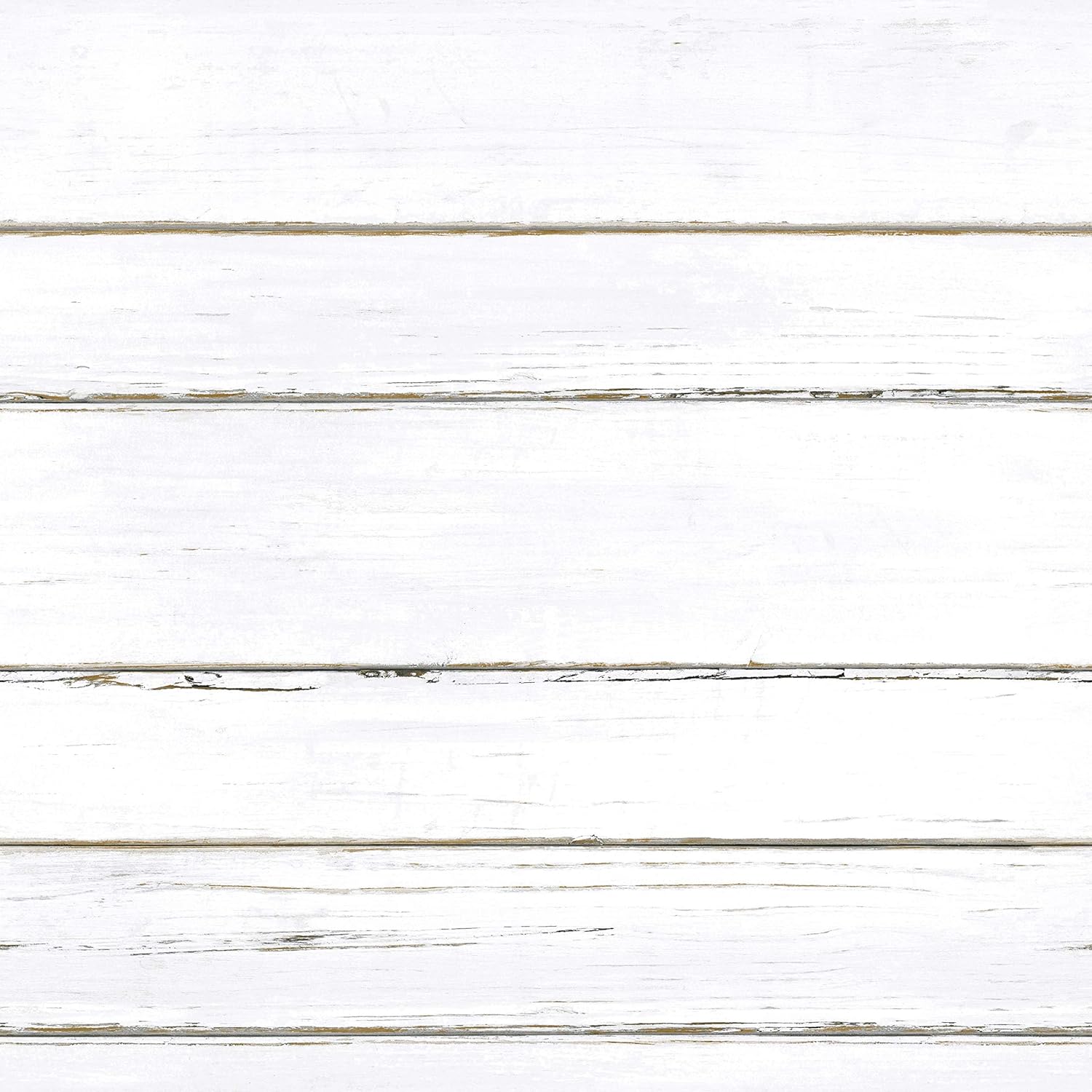 RoomMates RMK11240WP White Shiplap With Textured Ink Peel and Stick Wallpaper, White