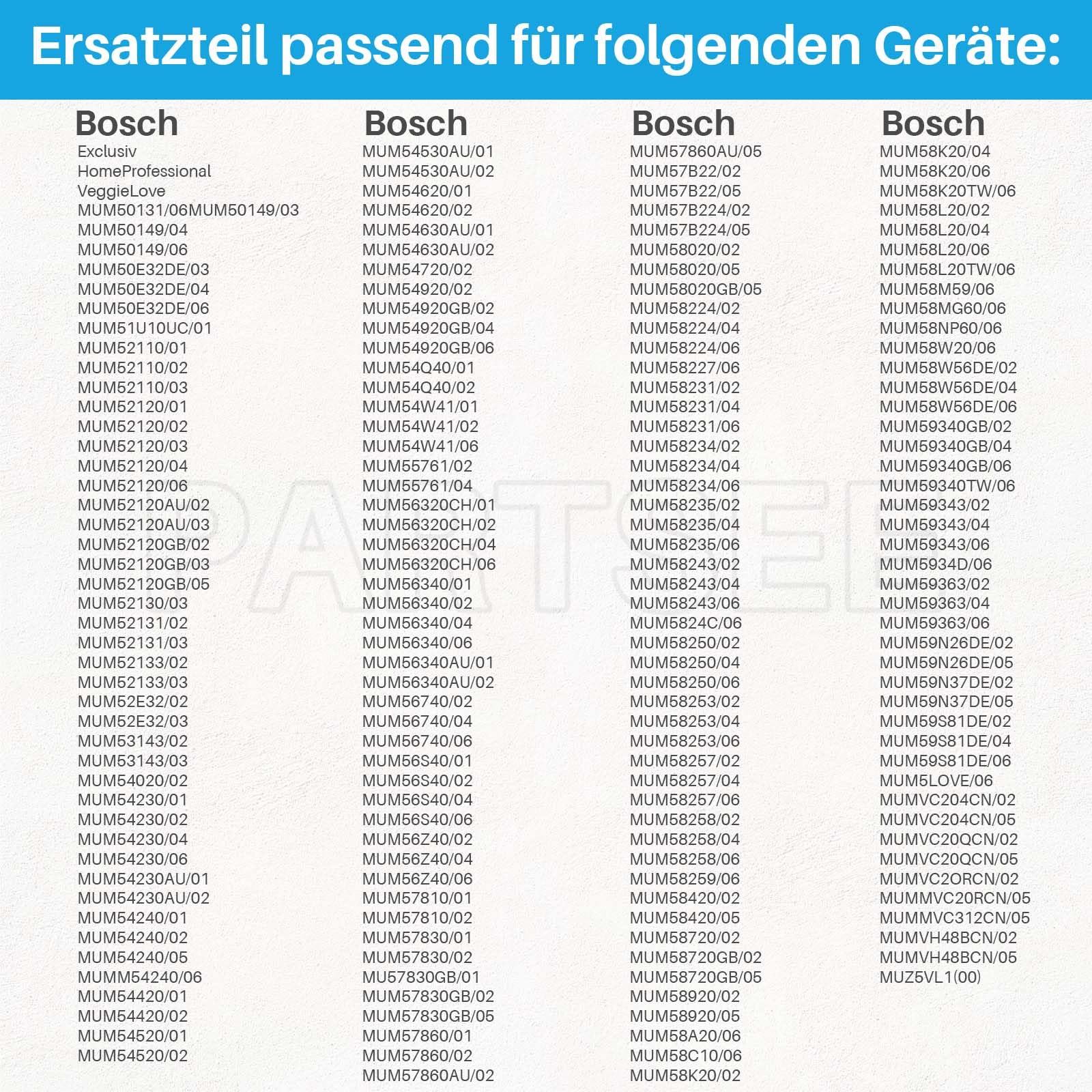 2 x Mitnehmer Flügelrad 160mm 630760 621923 für Bosch Küchenmaschine MUM5 MUMS MUMV MUZ5, Durchlaufschnitzlerflügel mit Kunststoffhülse für Küchenmaschine