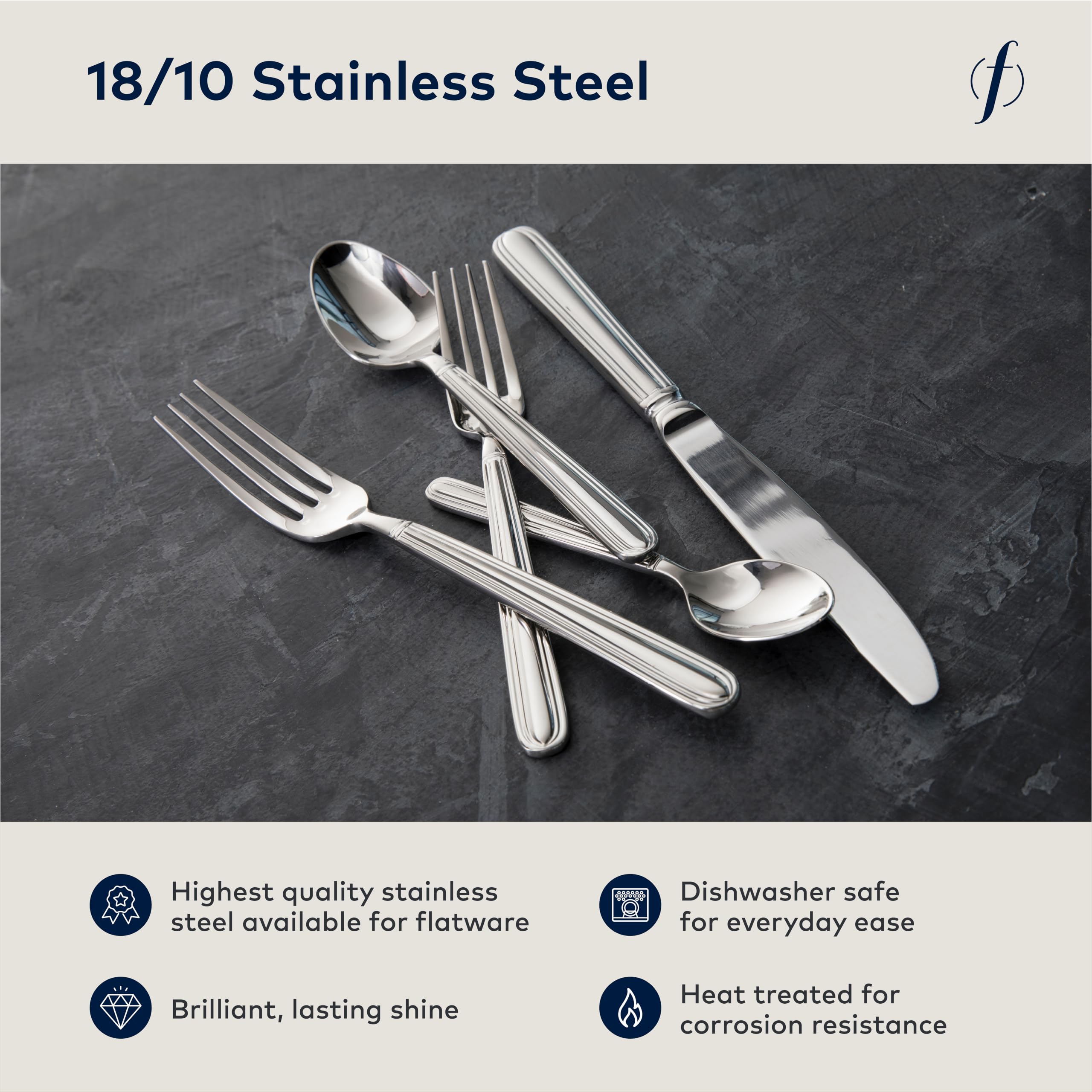 Amazon.com | Fortessa Metropolitan 18/10 Stainless Steel Flatware