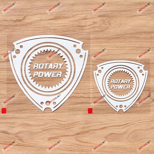 Rotary Engine Power Wankel - Adhesivo adhesivo para coche, 2 unidades, color blanco, 4 pulgadas, 6 pulgadas, sin fondo para Mazda 3, 6, RX7, RX8,