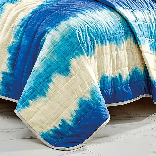 Miniatura 9 de ESCA Kuniko - Juego de colcha reversible de 3 piezas con 2 fundas de almohada, tamaño matrimonialqueen