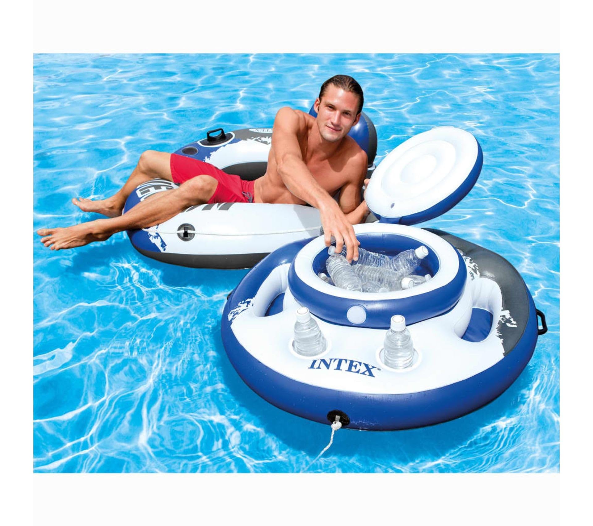 Amazon.co.jp: Intex Mega Chill 空気注入式フローティングクーラー