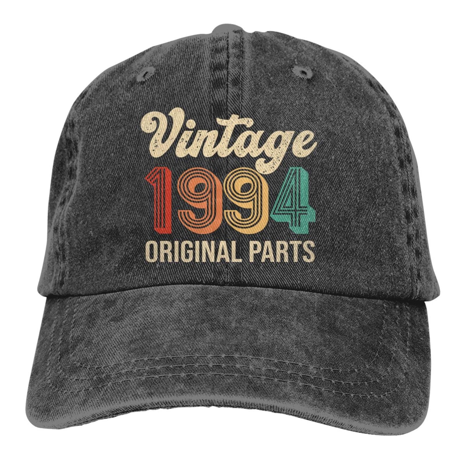 Vintage 1934 1944 1954 1964 1974 1984 1994 Original Parts Hat, 90th 80th 70th 60th 50th 40th 30th Baseball Cap
