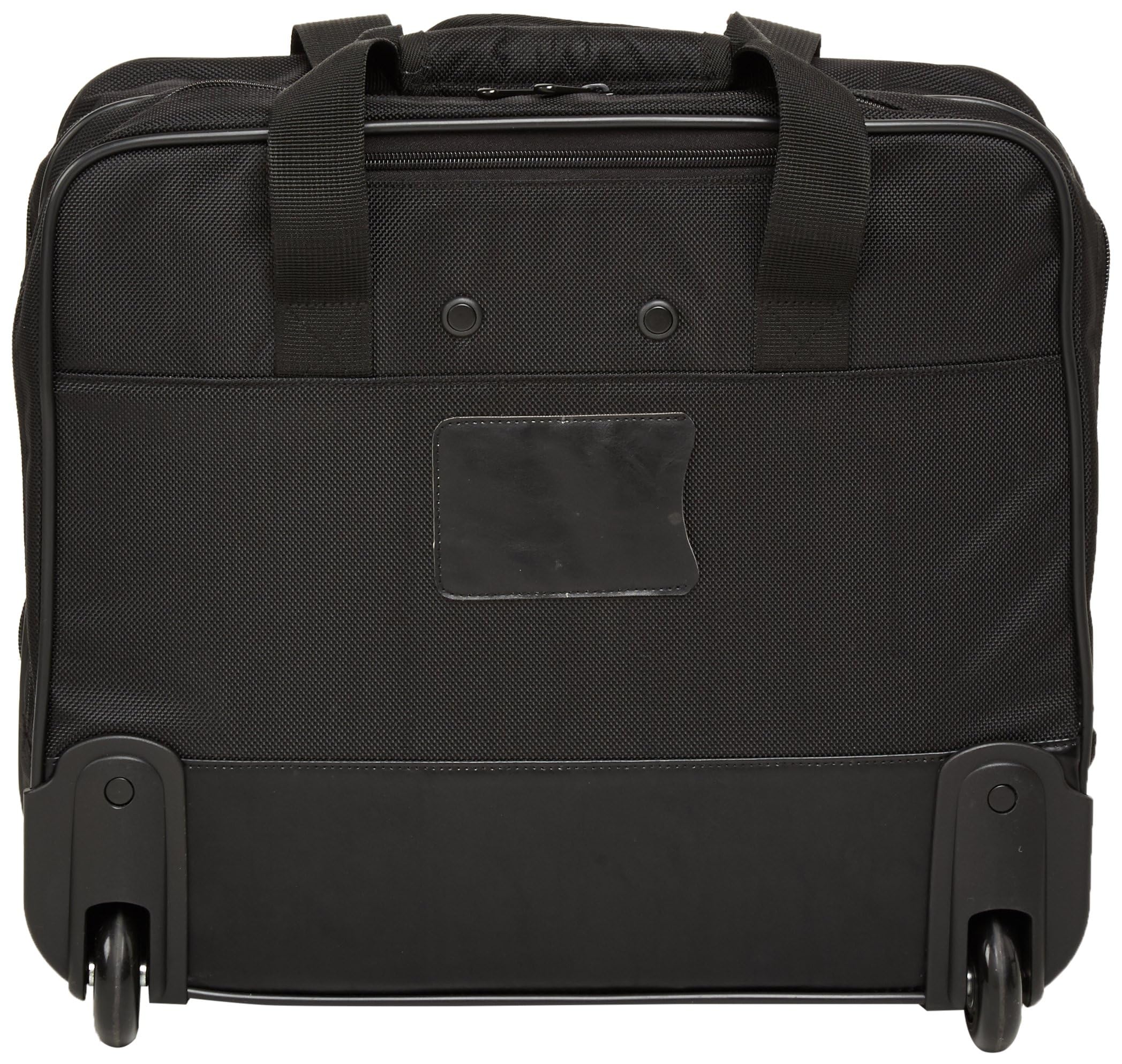 Amazon Basics Sacoche à roulettes pour Ordinateur Portable - avec roulement Rapide et Poche Avant Facile d’accès - Compatible avec Ordinateurs Portables de 15,6 Pouces (39,6 cm), Noir