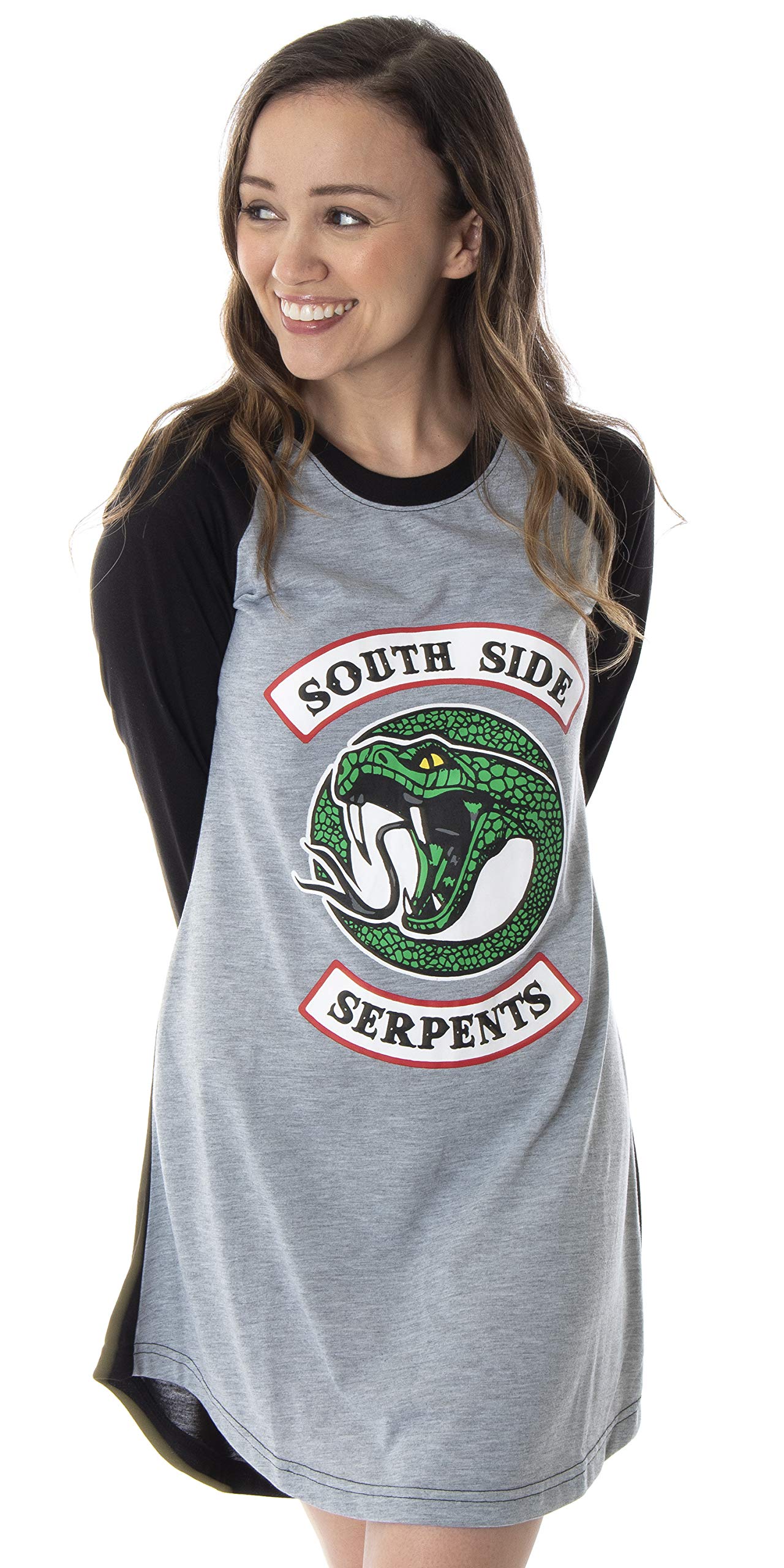 INTIMORiverdale Women's Southside Serpents Raglan Sleep Shirt Pajama Nightgown