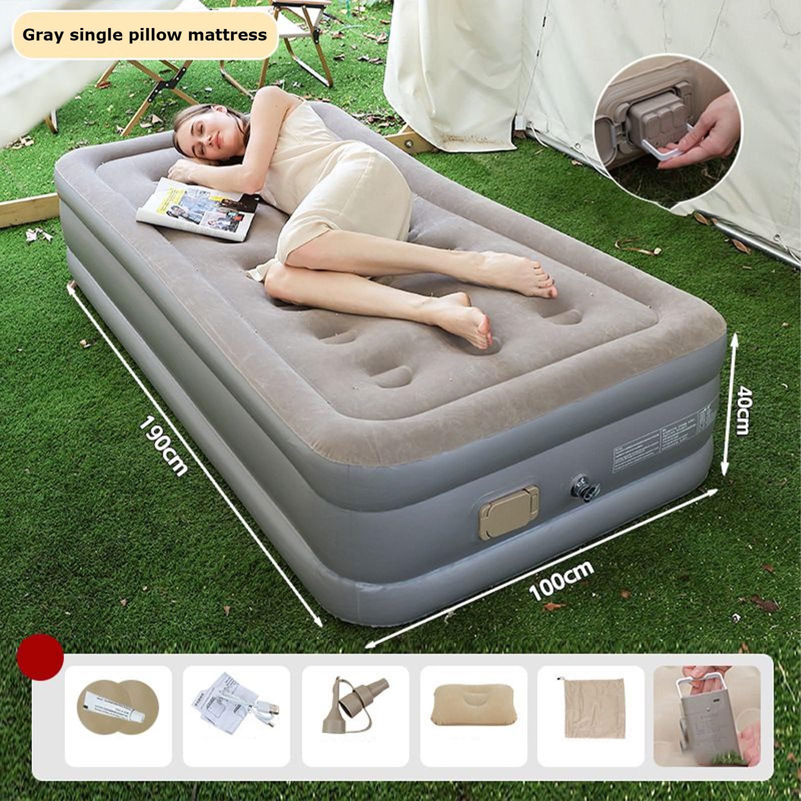 Matelas Gonflable Matelas De Sol Pneumatique Portable Une Place