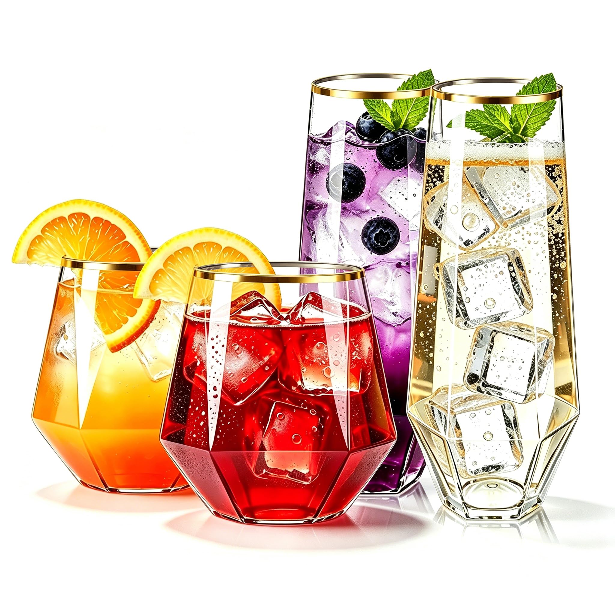 56 Pack Plastic Wine Glasses Champagne Flutes, 32 Pcs 9 OZ & 24 Pcs 14 OZ — Amazon image 13