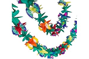 Super Z Outlet 9-Foot Hawaiian Paper Flowers Hibiscus Decorations